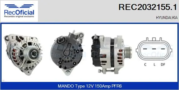 Alternateur RECOFICIAL REC2032155.1