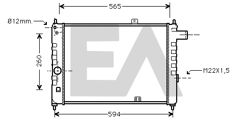 Radiateur, refroidissement du moteur EACLIMA 31R54029
