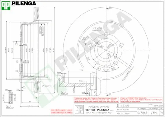 Disque de frein PILENGA V394