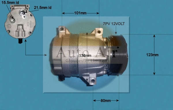 Compresseur, climatisation AUTO AIR GLOUCESTER 14-1117