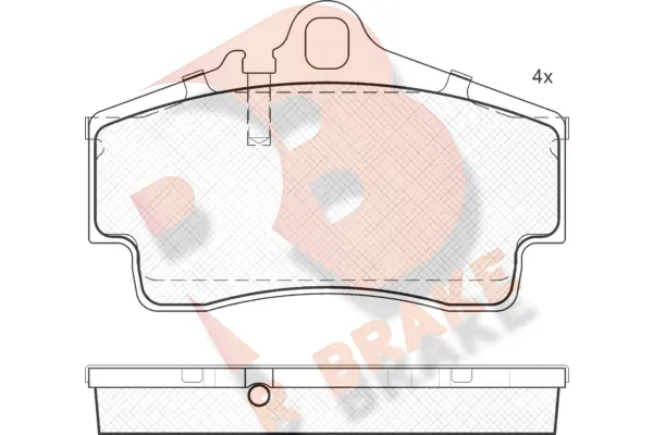 Kit de plaquettes de frein, frein à disque R BRAKE RB1619
