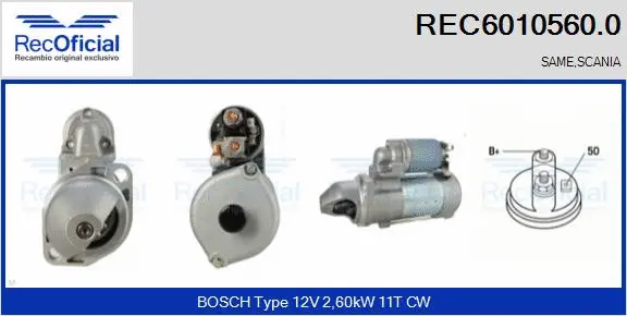 Démarreur RECOFICIAL REC6010560.0