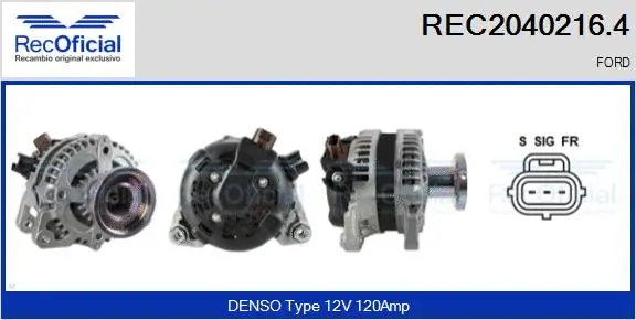 Alternateur RECOFICIAL REC2040216.4