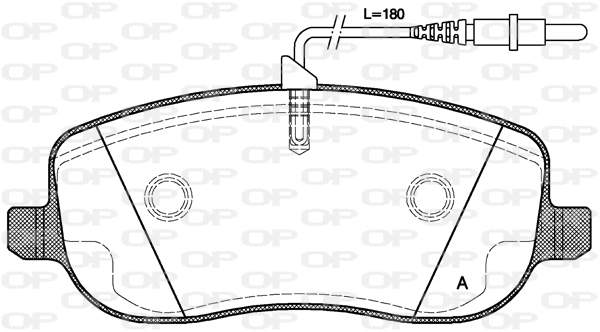 Kit de plaquettes de frein, frein à disque OPEN PARTS BPA0879.12