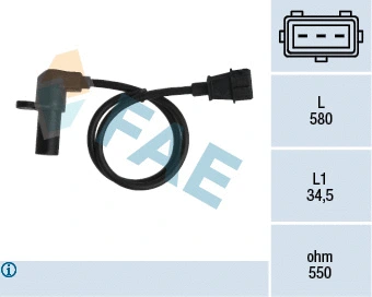 Capteur d'angle, vilebrequin FAE 79075