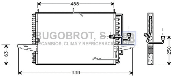 Condenseur, climatisation BUGOBROT 62-FD5177