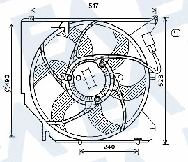 Ventilateur, refroidissement du moteur EACLIMA 33V07033