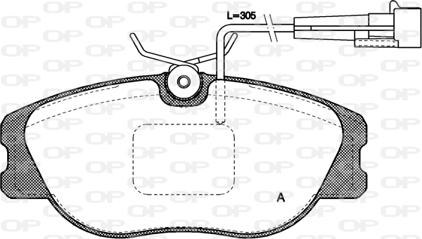 Kit de plaquettes de frein, frein à disque OPEN PARTS BPA0305.31