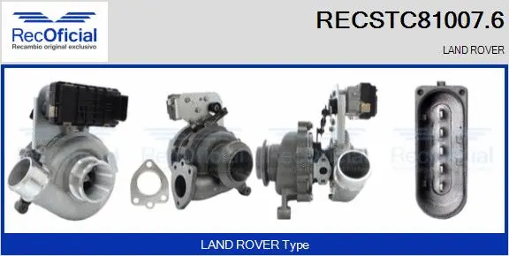 Turbocompresseur, suralimentation RECOFICIAL RECSTC81007.6