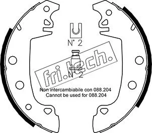 Jeu de mâchoires de frein fri.tech. 1079.187