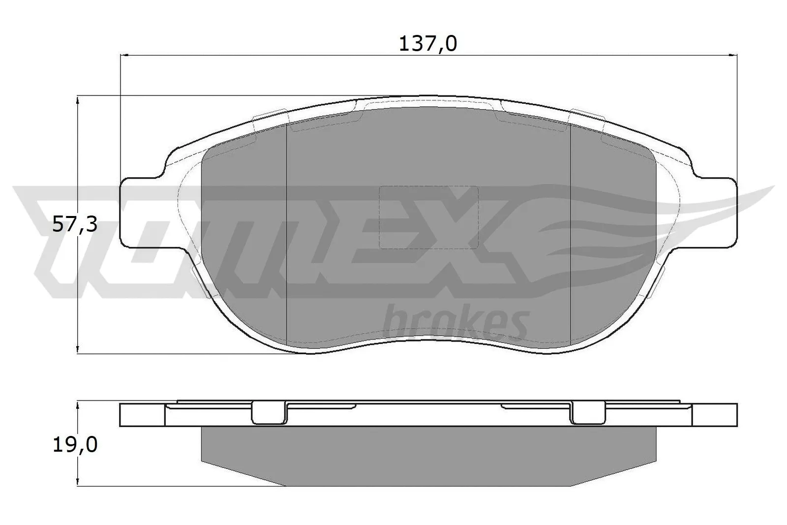 Kit de plaquettes de frein, frein à disque TOMEX Brakes TX 13-42