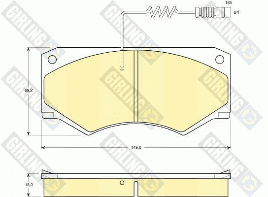 Kit de plaquettes de frein, frein à disque GIRLING 6110679
