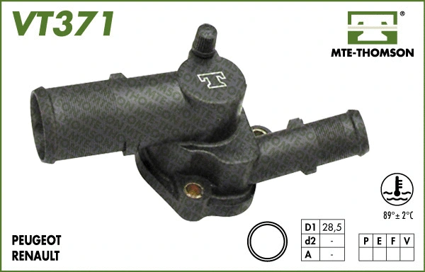 Thermostat, liquide de refroidissement MTE-THOMSON VT371.89