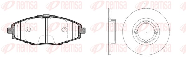 Kit de freins, frein à disques REMSA 8696.00