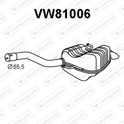 Silencieux arrière VENEPORTE VW81006