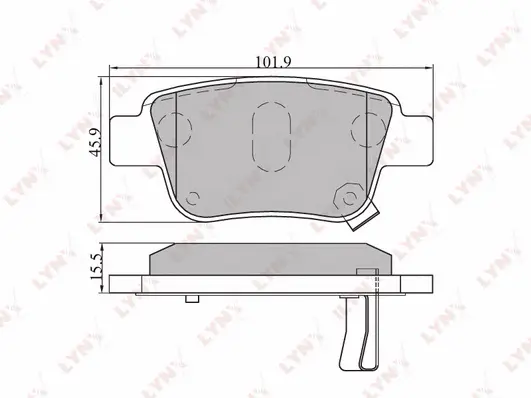 Kit de plaquettes de frein, frein à disque LYNXAUTO BD-7539