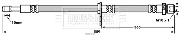 Flexible de frein BORG & BECK BBH7861