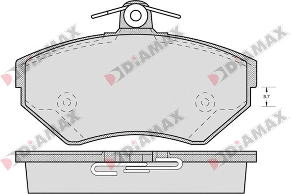 Kit de plaquettes de frein, frein à disque DIAMAX N09233
