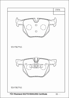 Kit de plaquettes de frein, frein à disque ASIMCO KD77219