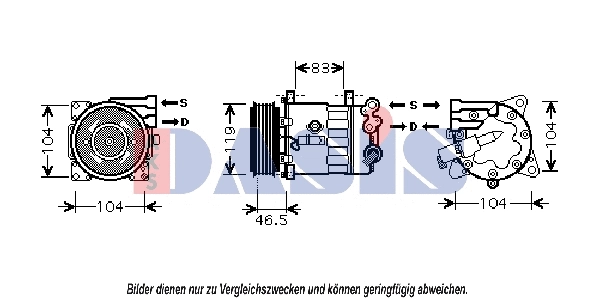 Compresseur, climatisation AKS DASIS 851872N