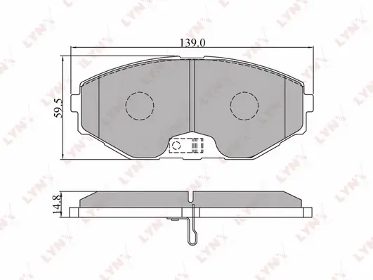 Kit de plaquettes de frein, frein à disque LYNXAUTO BD-5705