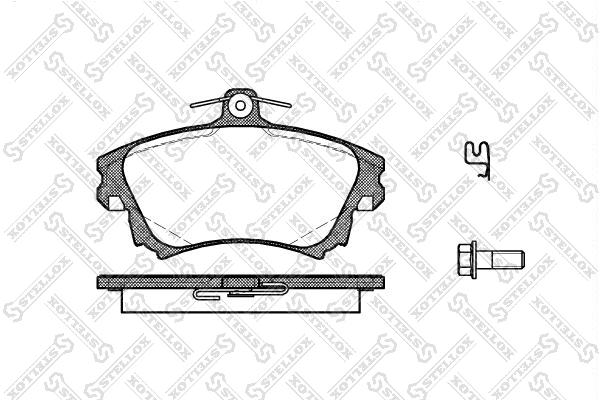 Kit de plaquettes de frein, frein à disque STELLOX 719 002B-SX