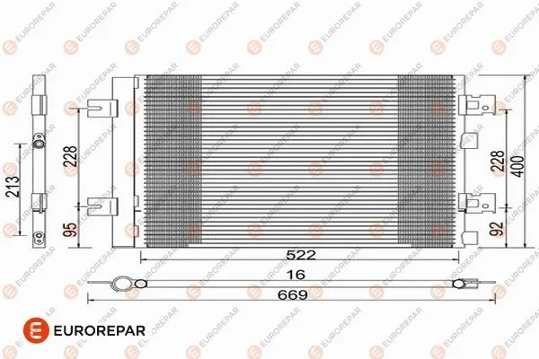 Condenseur, climatisation EUROREPAR 1618100280