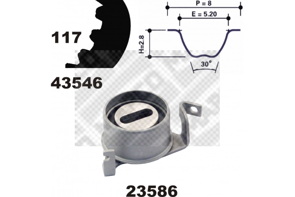 Kit de courroie crantée MAPCO 23546