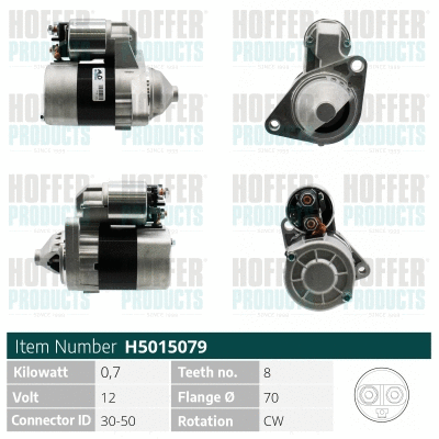 Démarreur HOFFER H5015079