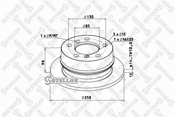 Disque de frein STELLOX 85-00762-SX