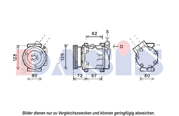 Compresseur, climatisation AKS DASIS 852605N