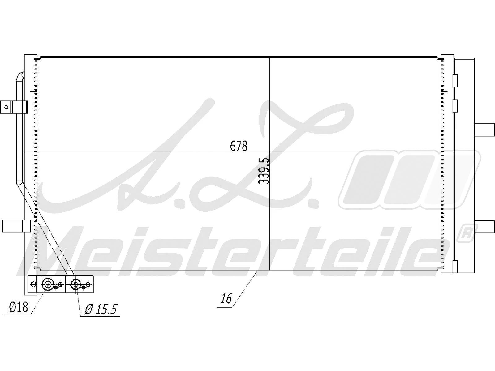 Condenseur, climatisation A.Z. Meisterteile AZMT-45-030-1402