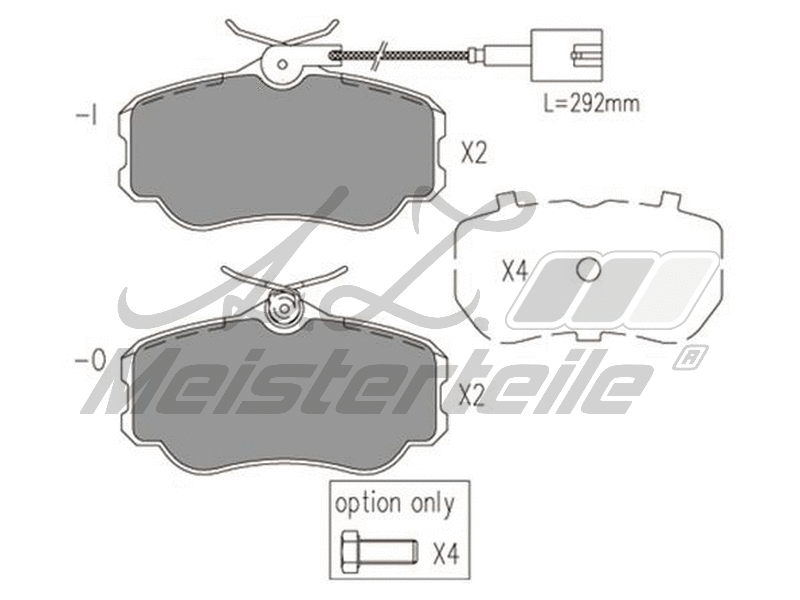 Kit de plaquettes de frein, frein à disque A.Z. Meisterteile AZMT-44-022-2133