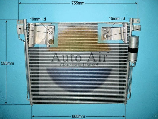 Condenseur, climatisation AUTO AIR GLOUCESTER 16-0003