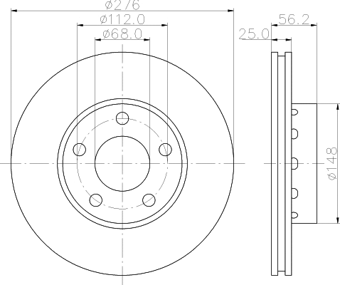 Disque de frein MINTEX MDC1156