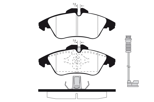 Kit de plaquettes de frein, frein à disque Technika 01094