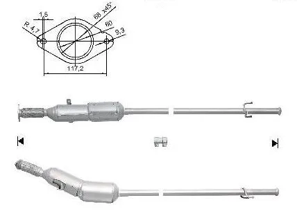 Filtre à particules / à suie, échappement VEGAZ GmbH RK-800SIC