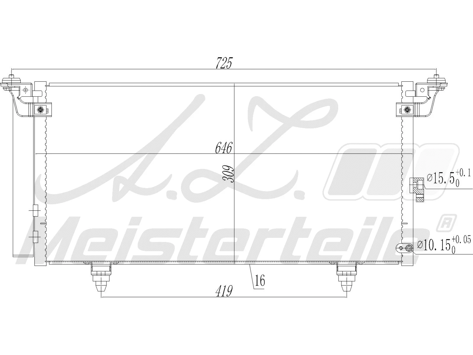 Condenseur, climatisation A.Z. Meisterteile AZMT-45-030-1569