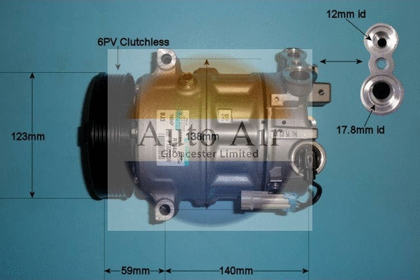 Compresseur, climatisation AUTO AIR GLOUCESTER 14-7473