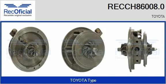 Groupe carter, turbocompresseur RECOFICIAL RECCH86008.0