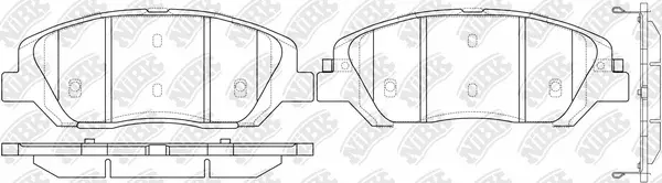 Kit de plaquettes de frein, frein à disque NiBK PN0446