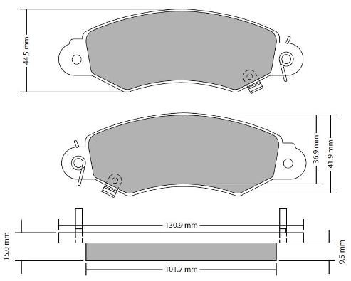 Kit de plaquettes de frein, frein à disque FREMAX FBP-1732