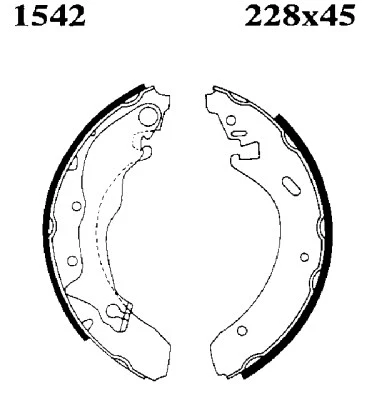 Jeu de mâchoires de frein BSF 01542