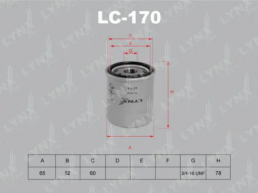 Filtre à huile LYNXAUTO LC-170