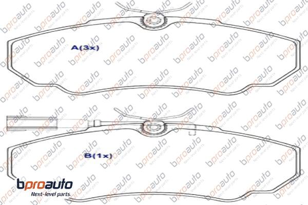 Kit de plaquettes de frein, frein à disque BPROAUTO 1BP31006AA