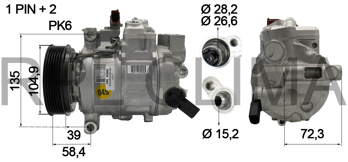 Compresseur, climatisation RPL QUALITY APCOAU0052