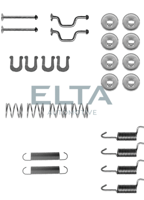 Kit d'accessoires, mâchoires de frein de stationnement ELTA AUTOMOTIVE EA8120