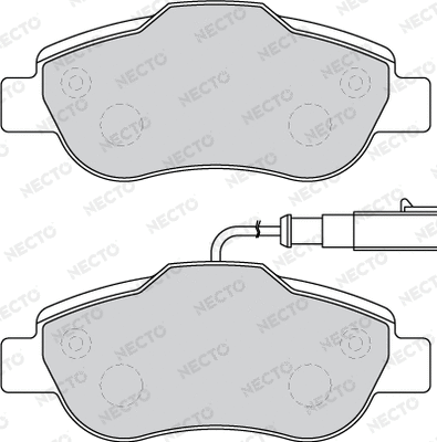 Kit de plaquettes de frein, frein à disque NECTO FD7779A