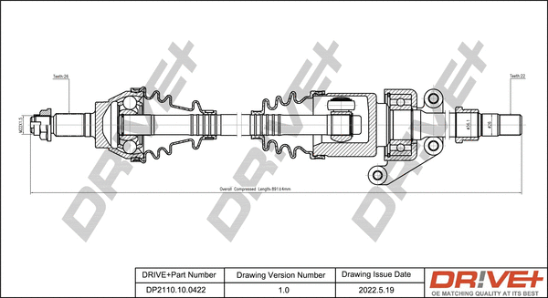 Arbre de transmission Dr!ve+ DP2110.10.0422