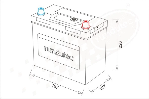 Batterie de démarrage rundutec GmbH RNU040RDJBL